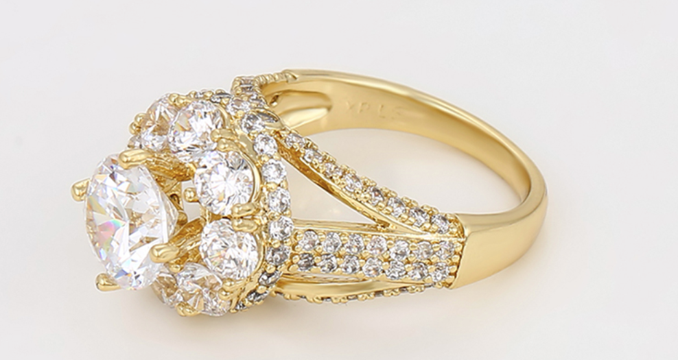 Leila Ring Plaqué Or élégant 14K-3