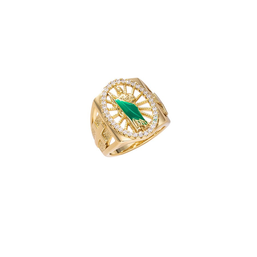 Bague AGNETA — Plaquée Or 14K, CZ Blanc, Cuivre Écologique, Minimaliste, Femme