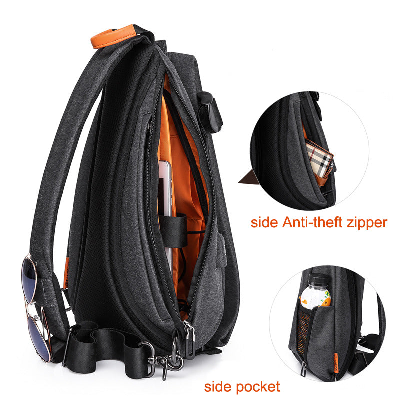 Sac Besace Homme Style Coréen — Imperméable Oxford, Bandoulière | 2 Coloris