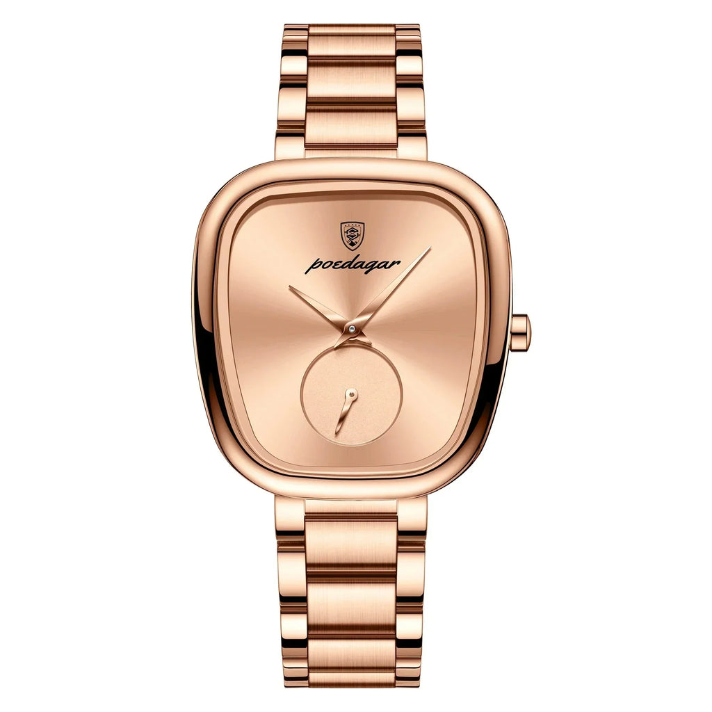 Women's Stainless Steel Waterproof Quartz Watch (Rose Gold)-0