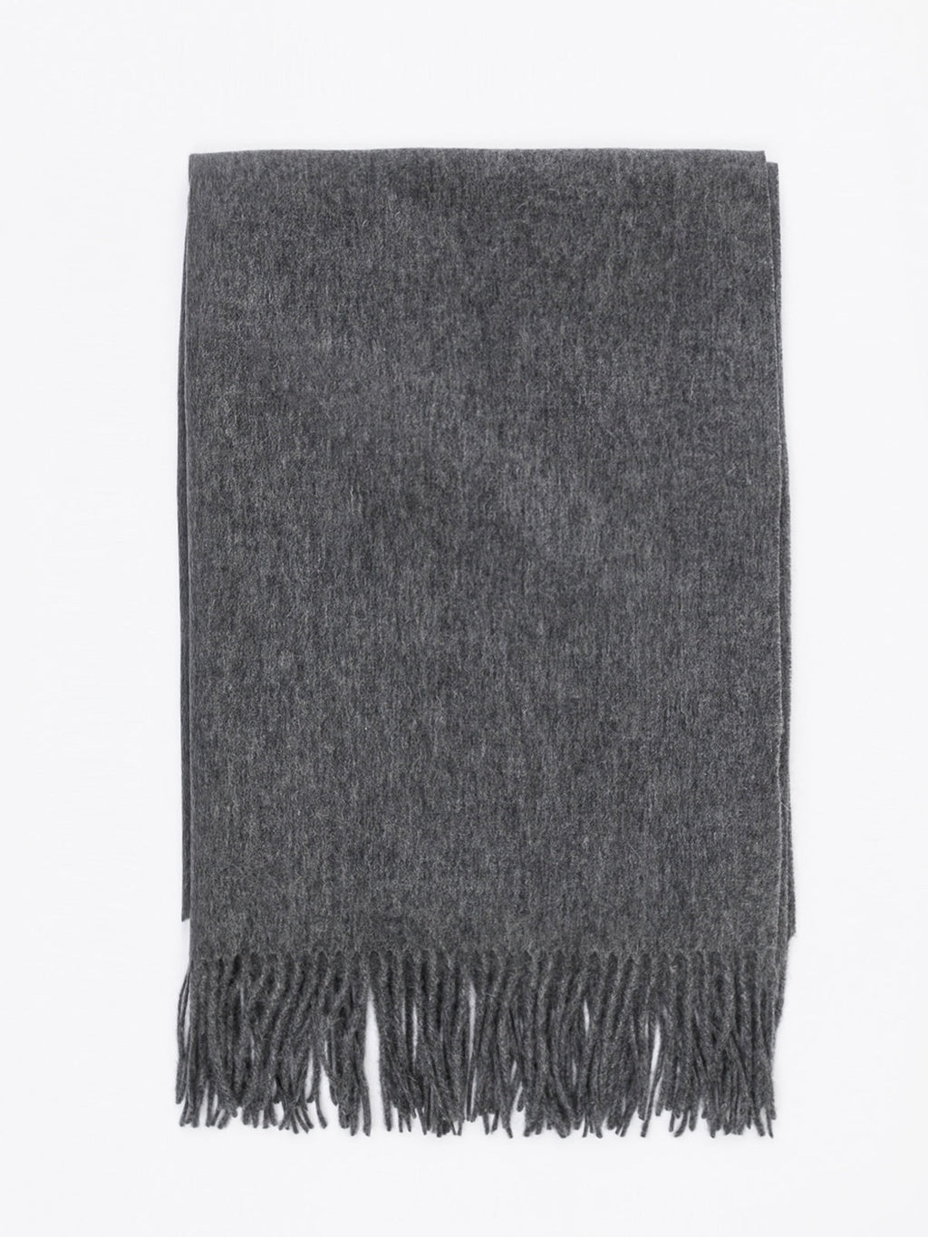 Grey wool scarf 200 × 70 cm