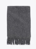 Grey wool scarf 200 × 70 cm