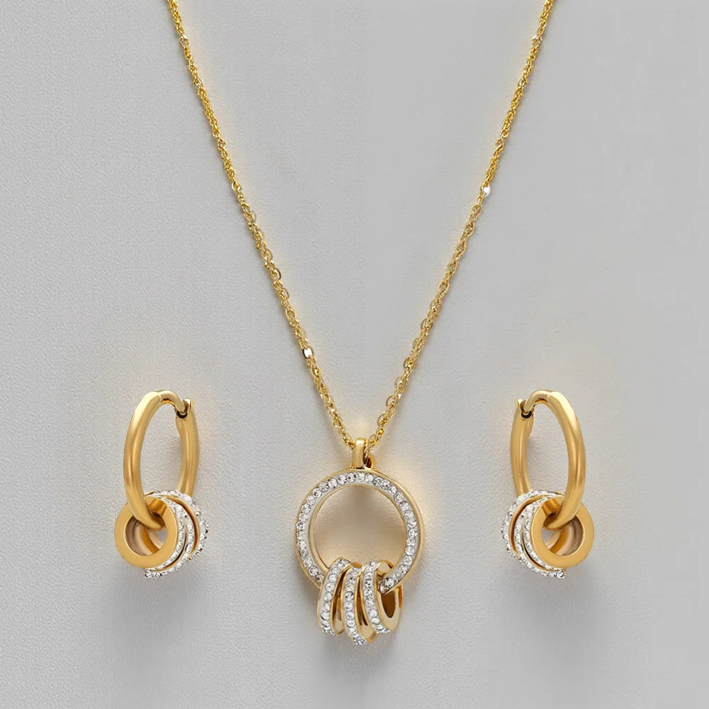 KAISA Jewelry Set Plaquée Or 14K-0
