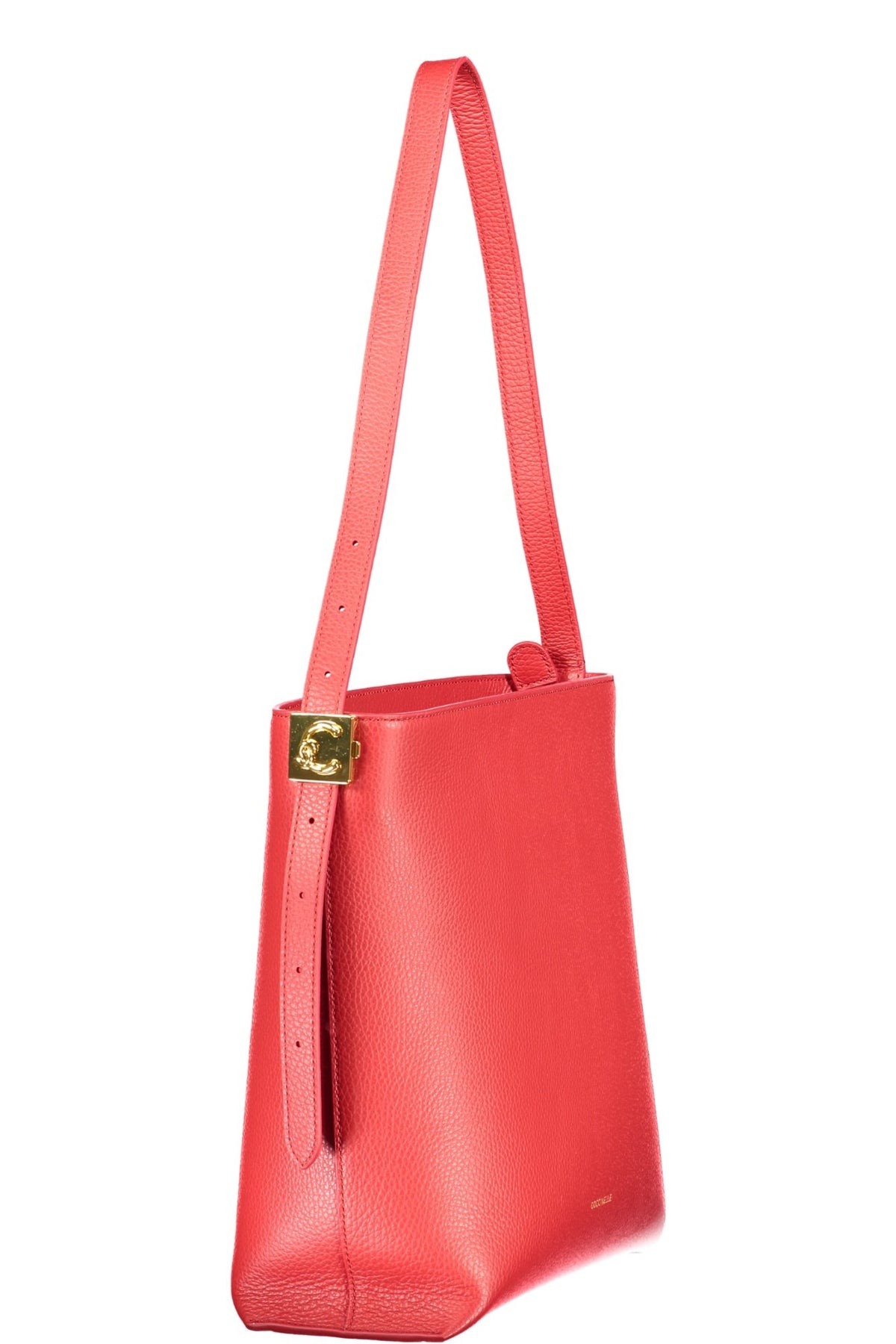 Sac Bandoulière Rouge Coccinelle Femme — C-Me Lock en Cuir