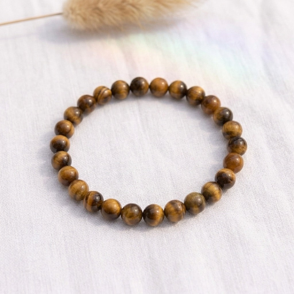 Bracelet en Œil de Tigre — Pierre Naturelle, Protection, Confiance en Soi