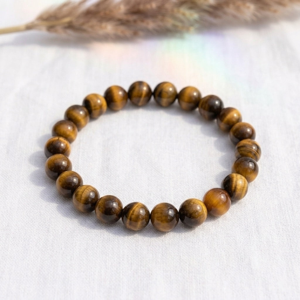 Bracelet en Œil de Tigre — Pierre Naturelle, Protection, Confiance en Soi