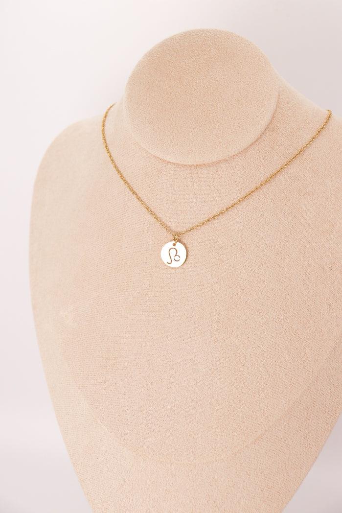 Pendentif Astro — Signes du Zodiaque, Acier Inox, Plaqué Or