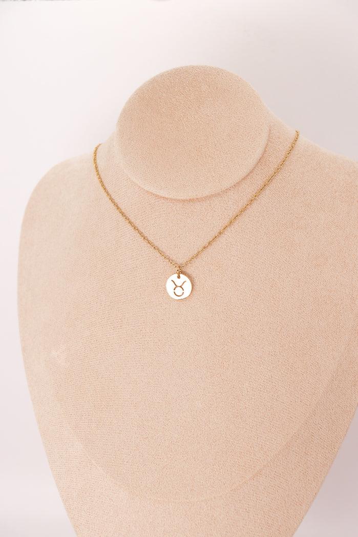 Pendentif Astro — Signes du Zodiaque, Acier Inox, Plaqué Or